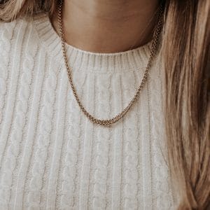 Colar em Aço Duplo com Fecho Circular