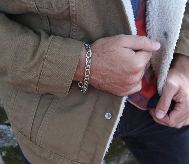 Pulseira em Aço Prateada Kevin
