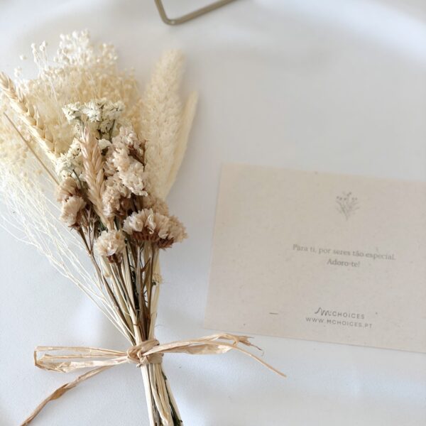 Ramo de Flores Secas + Cartão Personalizado