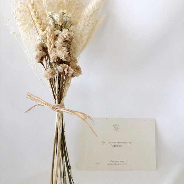 Ramo de Flores Secas + Cartão Personalizado