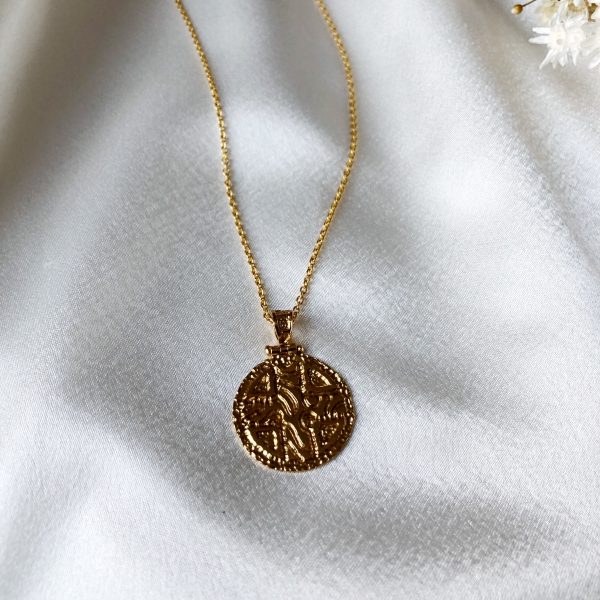 Colar Izae Malha Rectangular em Prata com Banho de Ouro