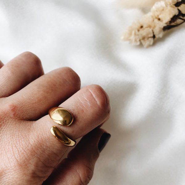 Anel Sirius em Prata com Banho de Ouro 24K