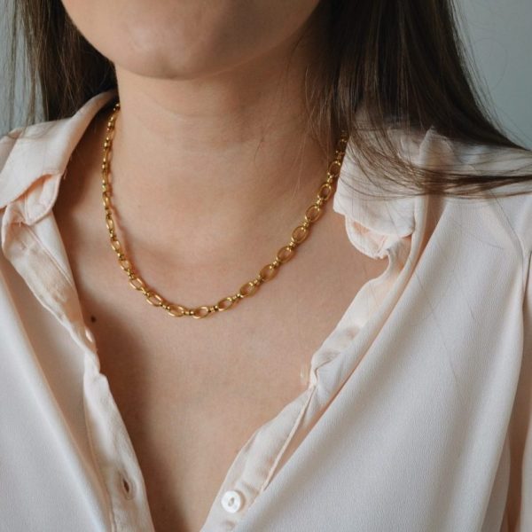 Colar em Aço Dourado Kate