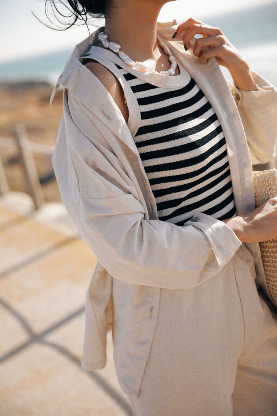 Camisa e Calças de Linho e Algodão