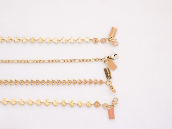 Pulseiras para o Pé em Aço Douradas