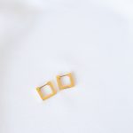 Brincos Minimalistas Quadrados Pequeninos